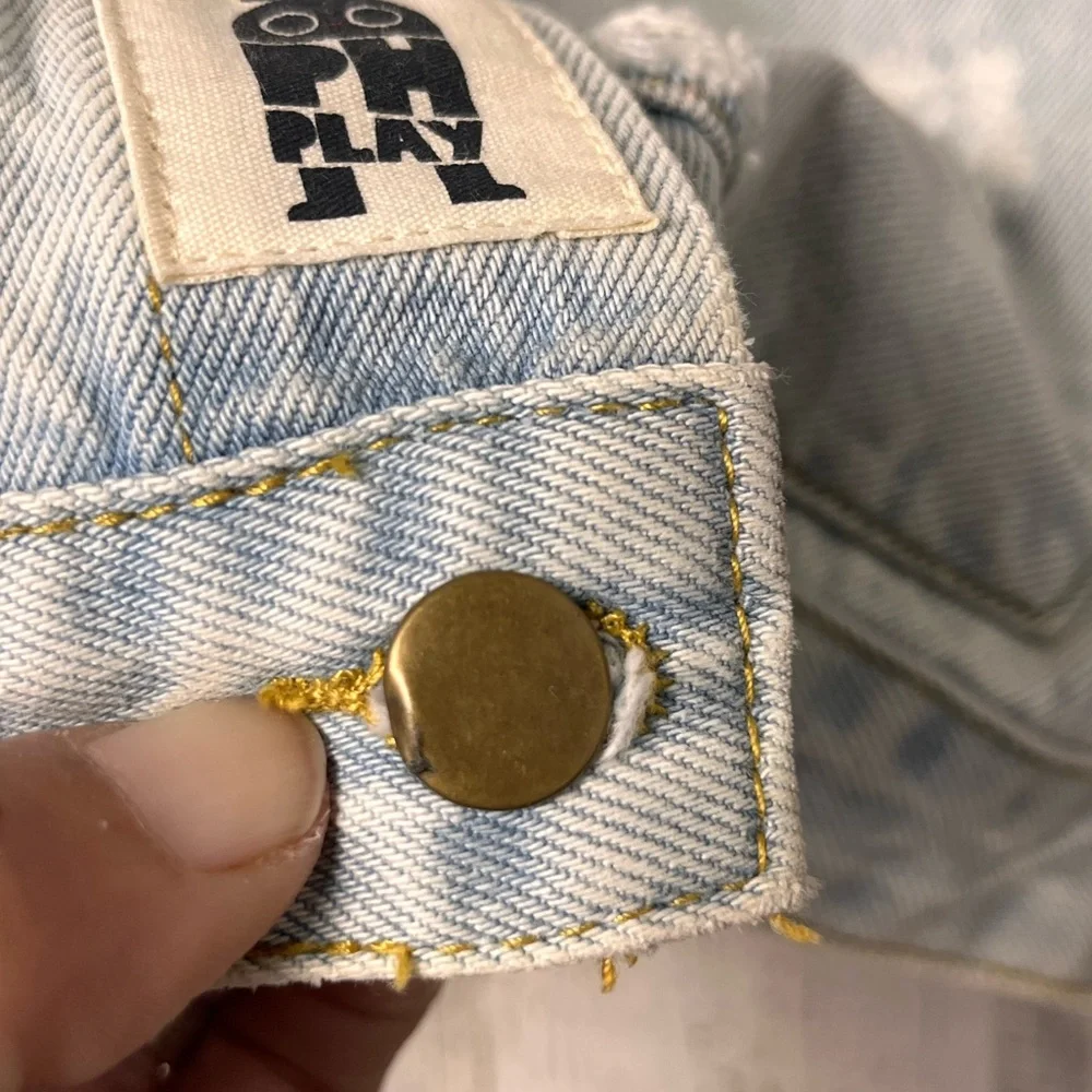 Petite Hailey Girls' Patched Denim Jacket - Little Kid, Big Kid size 10
